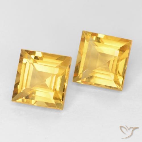 2.20克拉天然黄水晶，正方形，VS