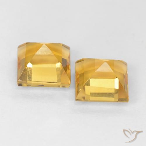 2.20克拉天然黄水晶，正方形，VS