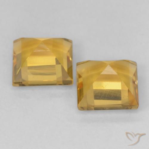 2.13克拉天然黄水晶，正方形，VVS-VS