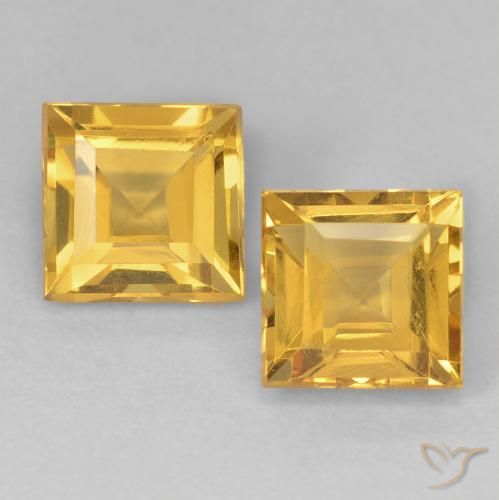 2.28ctw 天然 中金 黄水晶, 正方形, VVS-VS