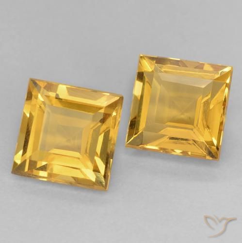 2.28克拉天然黄水晶，正方形，VVS-VS