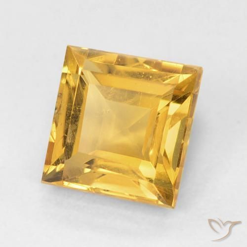 1.06克拉天然黄水晶，正方形，VS