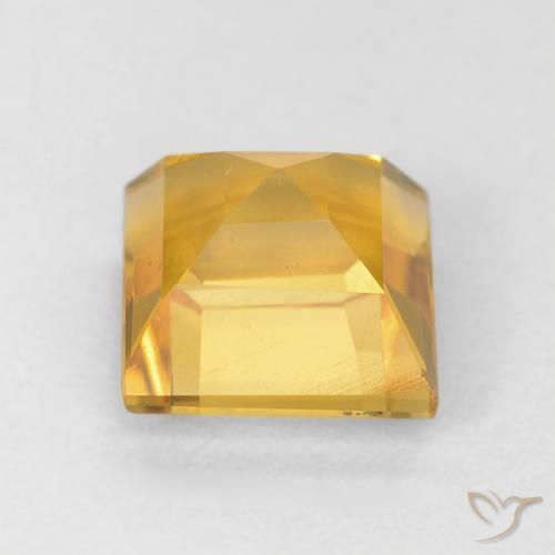 1.06克拉天然黄水晶，正方形，VS