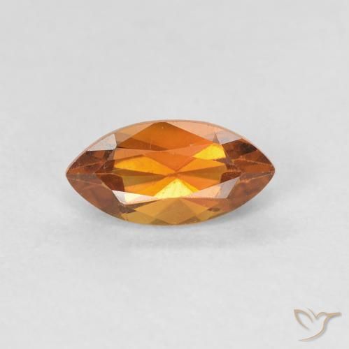 0.66ct 天然 深橙色 黄水晶, 榄尖形, VVS-VS