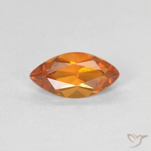 0.58ct 天然 中橙 黄水晶, 榄尖形, VVS-VS