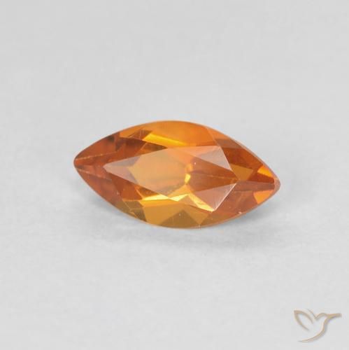 0.58克拉天然黄水晶，榄尖形，VVS-VS