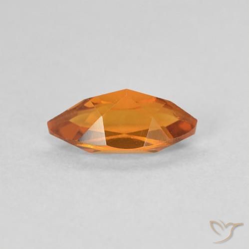 0.58克拉天然黄水晶，榄尖形，VVS-VS