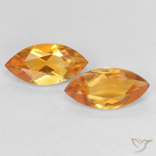 0.97克拉天然黄水晶，榄尖形，VVS-VS