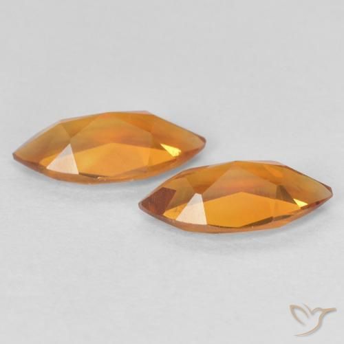 0.86克拉天然黄水晶，榄尖形，VS