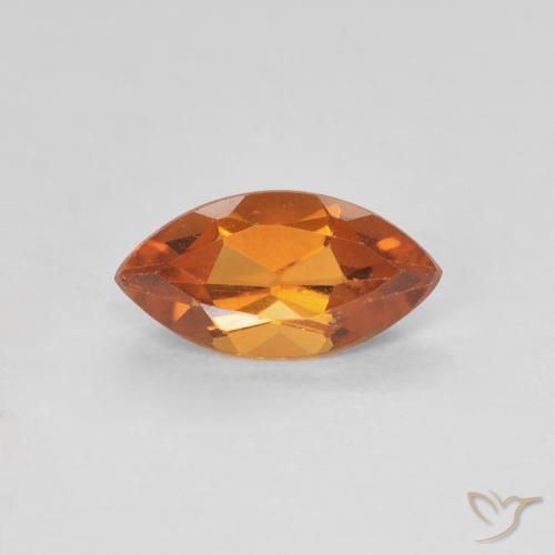 0.59ct 天然 深橙金 黄水晶, 榄尖形, VVS-VS