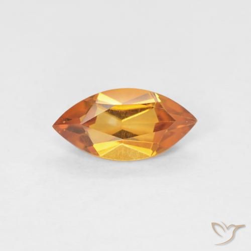0.51ct 天然 中橙 黄水晶, 榄尖形, VVS