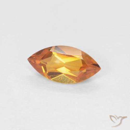 0.51克拉天然黄水晶，榄尖形，VVS