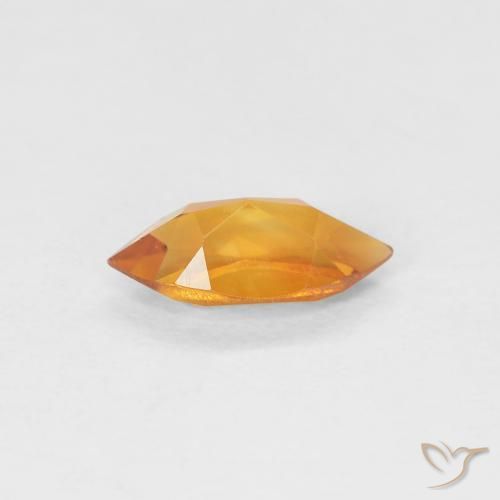 0.51克拉天然黄水晶，榄尖形，VVS