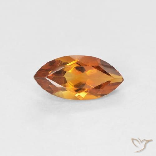 0.57ct 天然 橙棕色 黄水晶, 榄尖形, VVS
