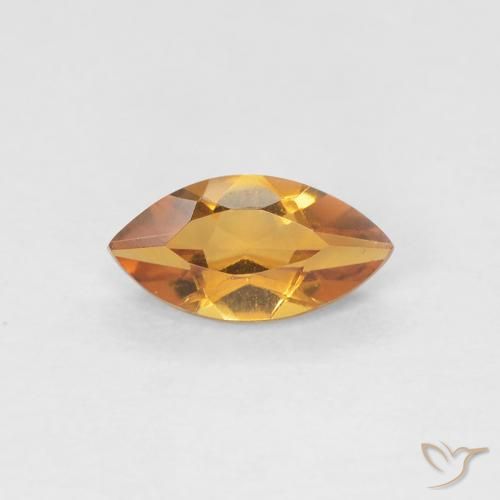 0.57ct 天然 橙棕色 黄水晶, 榄尖形, VVS