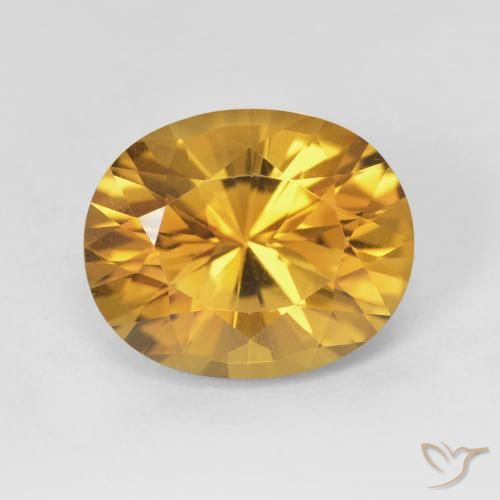 4.80ct 天然 金橙色 黄水晶, 椭圆形, VVS