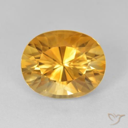 4.50ct 天然 Medium Dark-Golden 黄水晶, 椭圆形, VVS