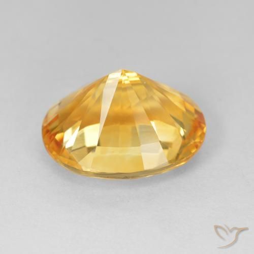 4.50克拉天然黄水晶，椭圆形，VVS