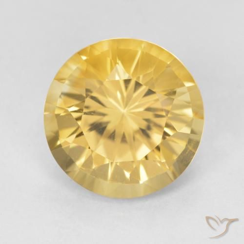4.68ct 天然 中金 黄水晶, 圆形的, VVS