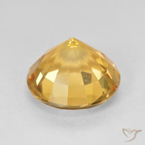 4.68克拉天然黄水晶，圆形的，VVS