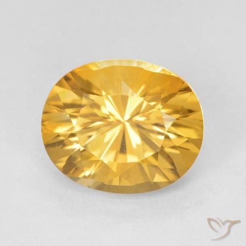 4.46ct 天然 中金 黄水晶, 椭圆形, VVS