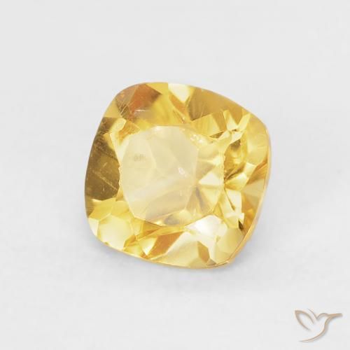 0.48克拉天然黄水晶，软垫，VS