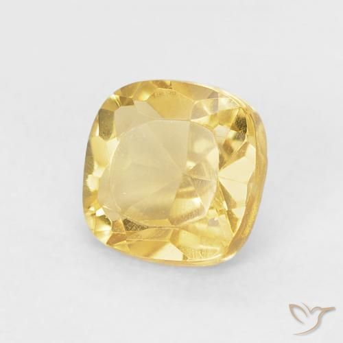 0.58克拉天然黄水晶，软垫，VVS-VS