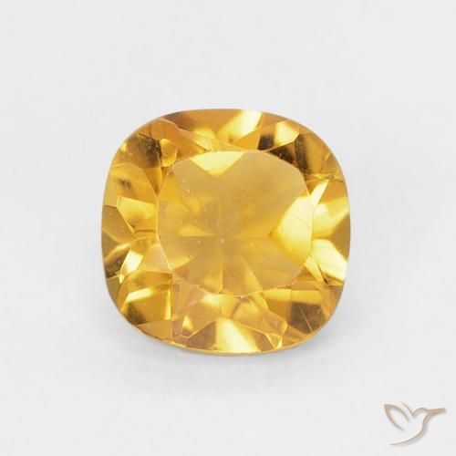 0.49ct 天然 Medium Light-Golden 黄水晶, 软垫, VVS-VS