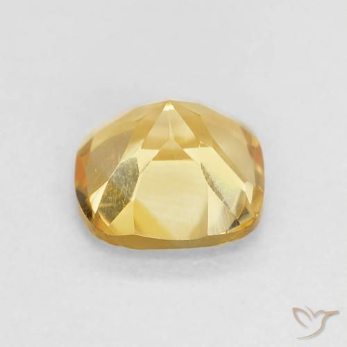 0.52克拉天然黄水晶，软垫，VVS-VS