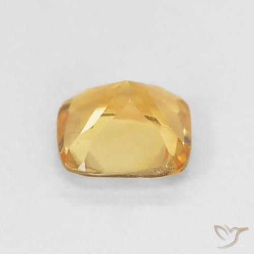 0.55克拉天然黄水晶，软垫，VVS