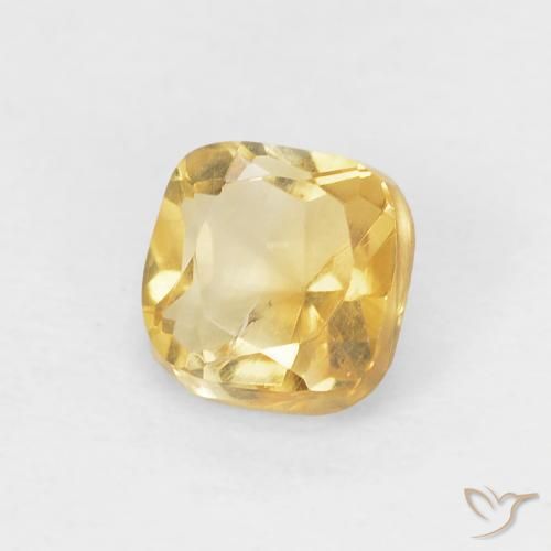 0.50克拉天然黄水晶，软垫，VS