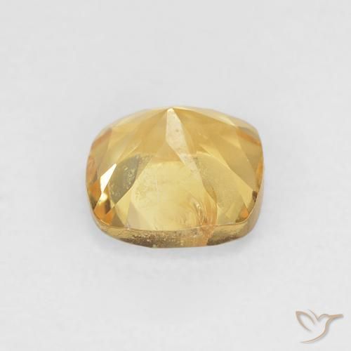 0.53克拉天然黄水晶，软垫，VS