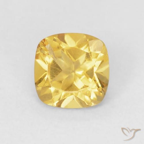 0.54ct 天然 中金 黄水晶, 软垫, VS