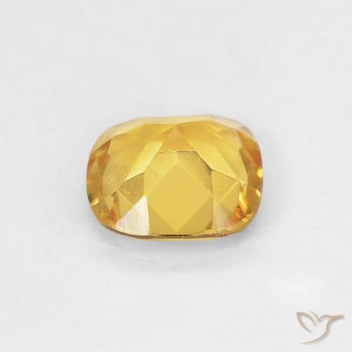 0.39克拉天然黄水晶，软垫，VVS