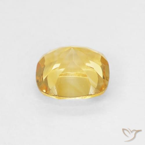 0.49克拉天然黄水晶，软垫，VVS