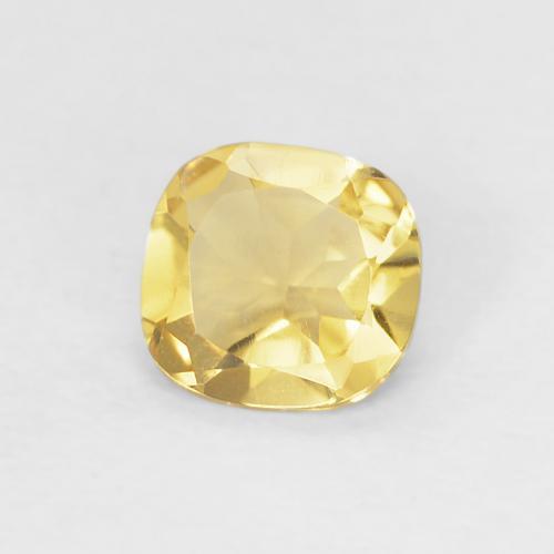 0.37克拉天然黄水晶，软垫，VVS