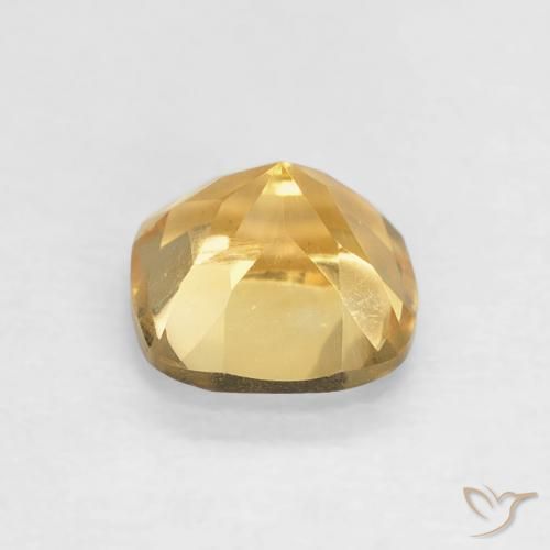 0.55克拉天然黄水晶，软垫，VVS-VS