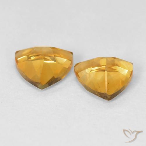 1.33克拉天然黄水晶，胖三角形，VS