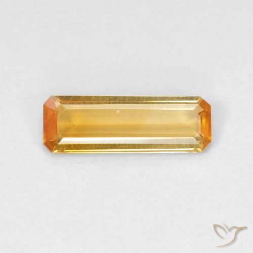 0.97ct 天然 深橙金 黄水晶, 祖母绿式切割, VVS-VS