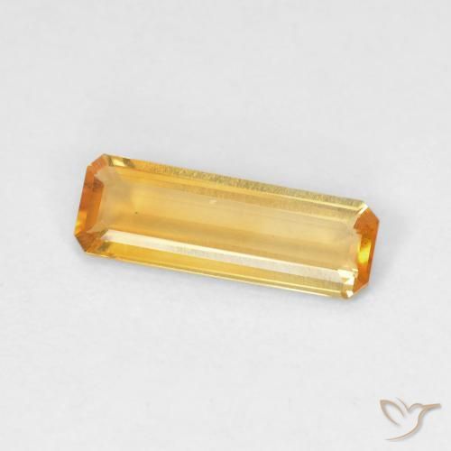 0.97克拉天然黄水晶，八边形，VVS-VS