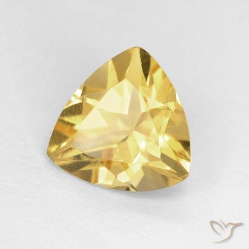 1.45克拉天然黄水晶，胖三角形，VVS-VS