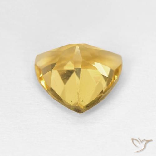 1.45克拉天然黄水晶，胖三角形，VVS-VS