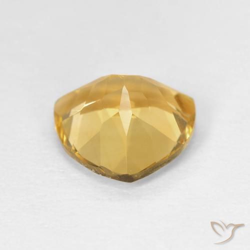 1.58克拉天然黄水晶，胖三角形，VVS-VS