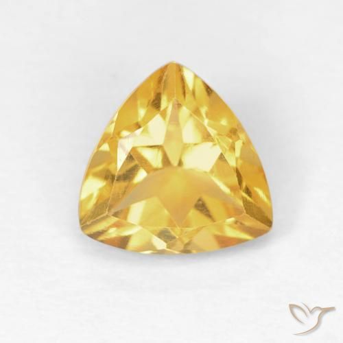 1.11ct 天然 中金 黄水晶, 胖三角形, VS