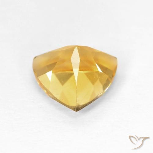 1.11克拉天然黄水晶，胖三角形，VS