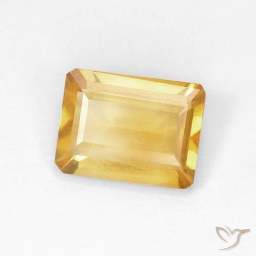 0.90克拉天然黄水晶，八边形，VS