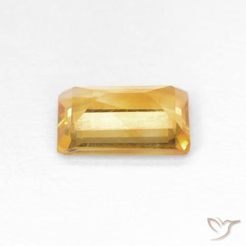0.90克拉天然黄水晶，八边形，VS