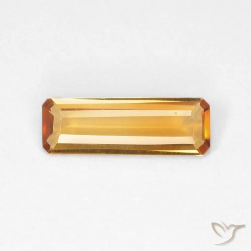 0.97ct 天然 橙金 黄水晶, 祖母绿式切割, VVS-VS