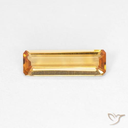 0.86ct 天然 中橙金 黄水晶, 祖母绿式切割, VVS-VS