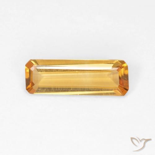 1.04ct 天然 深橙色-金色 黄水晶, 祖母绿式切割, VVS-VS